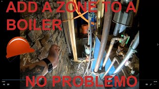 Install Baseboard Heat And Add Zone To Boiler [upl. by Josias]