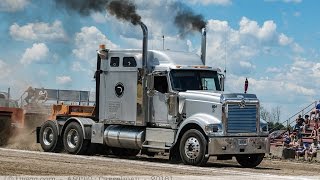 Semi Truck Pulls at Casselman Super Pull Ontario Canada 2016 [upl. by Dagley303]