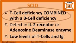 Immunodeficiency DiGeorge Syndrome SCID IgA Deficiency Nitroblue Tetrazolium MPO [upl. by Jessee]