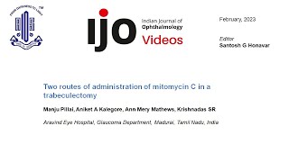 Two routes of administration of mitomycin C in a trabeculectomy [upl. by Auqinat]