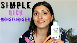 Simple Replenishing Rich Moisturiser Review [upl. by Heintz614]