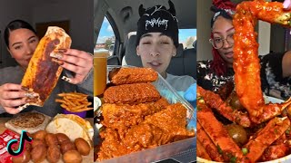 TIKTOK MUKBANG COMPILATION  Chilis Taco Bell and More [upl. by Norrej]