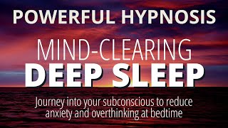 Sleep Hypnosis For Deep Sleep  Stop Overthinking and Reduce Anxiety  Dark Screen Experience [upl. by Akienahs]