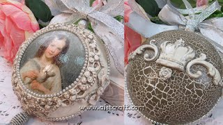 Decoupage Victorian Medallion DIY crafts Ideas Serviettentechnik [upl. by Anilave866]