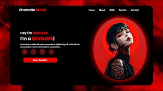 Create A Responsive Portfolio Website Using HTML CSS and Javascript  Easy Tutorial [upl. by Yssis126]