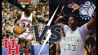 Hakeem Olajuwon vs Patrick Ewing 1984 NCAA Title Game [upl. by Aitam]