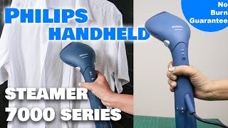 Philips Handheld Steamer 7000 series STH702020 Demo  NO BURN  Is it Possible  Real Life Review [upl. by Adnohsak]