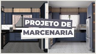 Técnicas de modelagem de projeto de marcenaria no Sketchup [upl. by Amled]