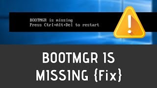 How To Fix Bootmgr Is Missing In Windows 7810  Press CtrlAltDel To Restart Windows [upl. by Netti579]