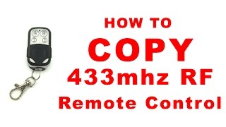 How to copy 433MHz RF Remote Control [upl. by Yrrad716]