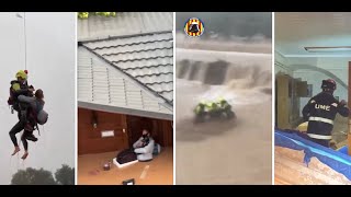 100s of Flood Rescues in Valencia Spain [upl. by Eissat623]