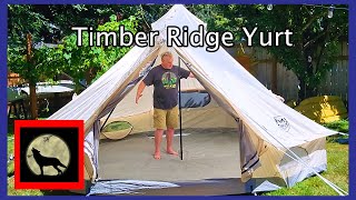 Timber Ridge Bell TentYurt Setup and Review glamping [upl. by Malek]