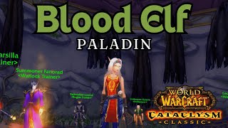 World of Warcraft Cataclysm Blood Elf Paladin  Questing and Ragefire Chasm [upl. by Dygert]