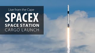 Live SpaceX Falcon 9 rocket launches NASA space station cargo – plus booster landing at Cape [upl. by Aytida]