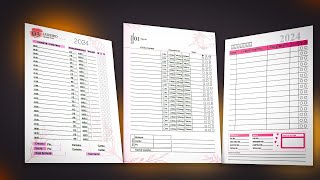 Miolo agenda 2024 Manicure PDF para imprimir [upl. by Dammahom]