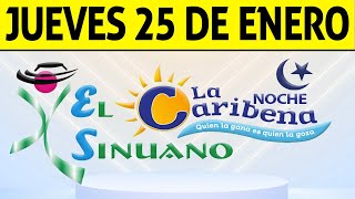 Resultados CARIBEÑA y SINUANO NOCHE del Jueves 25 de Enero de 2024 CHANCE 😱💰🚨 [upl. by Ellertal]