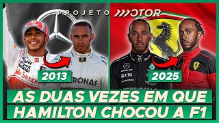 COMO HAMILTON CHOCOU A F1 POR DUAS VEZES EM MUDANÇAS DE EQUIPE [upl. by Adnertal]