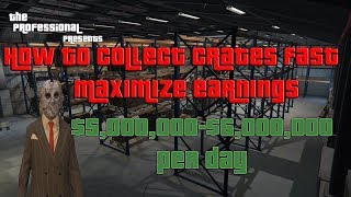 GTA How I collect crates fast Earn 50000006000000 a day CEO MC money guide [upl. by Ainniz]