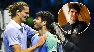 Zverev Tells Alcaraz You Won Too Much During Intense ATP Finals Moment [upl. by Elazaro]