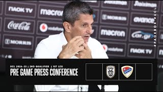 Pregame Press Conference PAOK FC Vs Borac Banja Luka – Live PAOK TV [upl. by Irpak]