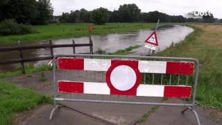 Hoog water in Vecht en Dinkel door extreme regenval in Duitsland [upl. by Niwdog]