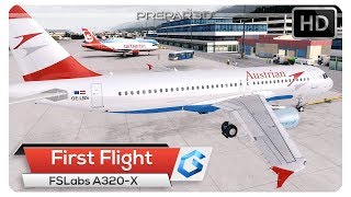 P3Dv4 FSLabs A320X  First Flight [upl. by Nuawtna870]