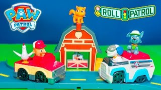 PAW PATROL Nikelodeon Rocky Barnyard Rescue Roll Patrol New Toys Video [upl. by Marco]