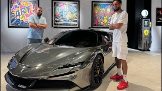 Je livre la Ferrari d’Aubameyang dans une galerie d’art 😍🚀 [upl. by Yarw]