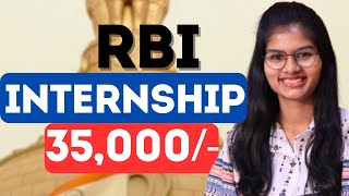 RBI Paid Internship 2024 – All You Need to Know  Stipend eligibility how to apply [upl. by Eizdnil]