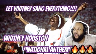 FIRST TIME HEARING  WHITNEY HOUSTON  quotNATIONAL ANTHEMquot  STAR SPANGLED BANNER 4K REMASTERED [upl. by Anoy35]