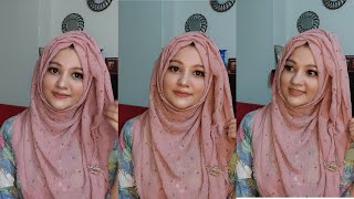 Full Coverage Crinkle Hijab Tutorial 2021Step by Step Tahmina Shova💖💖 [upl. by Sherie960]