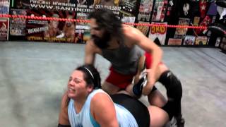 Pro Wrestling Training  Ray Rosas vs Ruby Raze [upl. by Valenza]