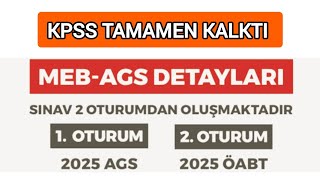 Öğretmen Atamalarında Artık KPSS YOK Meb Ags Bütün Detaylar [upl. by Enrico626]