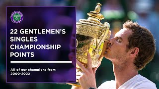 Every Gentlemens Singles Championship Point at Wimbledon 20002022 [upl. by Sheryle970]