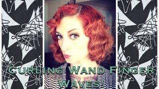 Vintage Hair How To Finger Waves with a NUME Curling Wand CHERRY DOLLFACE [upl. by Sletten]