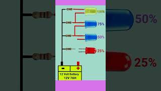 Battery Level Indicator Connection DIY Project shorts sonuguptaexperiment [upl. by Rurik]