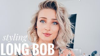 Long Bob  Styling Produkte und Tutorial  OlesjasWelt [upl. by Emmalynn652]