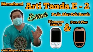 Tanda Error E  2 Pada Alat Cek Darah Elvasense EMS  10 amp Fora 6 Plus [upl. by Aicilaana]