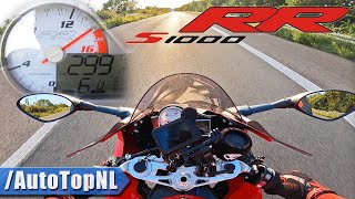 BMW S1000RR Akrapovic  TOP SPEED on AUTOBAHN NO SPEED LIMIT by AutoTopNL [upl. by Airun]