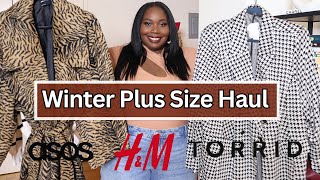 HUGE Plus Size Winter Clothing Haul  Coats Sweaters amp Dresses [upl. by Epner948]