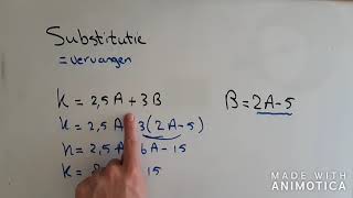 HAVO 4  wiskunde A  hoofdstuk 1  substitueren [upl. by Atnwahs]