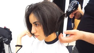 SUPER HAIRCUT  SHE WANTS SHORT HOTTEST EYE CATCHING BOB CUT [upl. by Orpah]