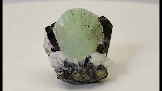 Prehnite with Epidote crystals and Gypsum 2 [upl. by Ylagam994]