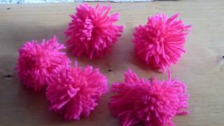 How to make multiple yarn pom poms using a chairDIY creativ idea [upl. by Pelligrini177]