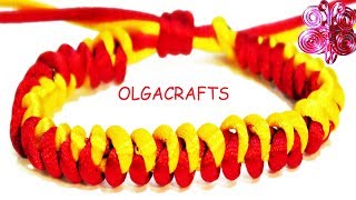 DIY How to make knot snake bracelets with string RATTAIL CORD easy crafts macrame for men women [upl. by Rodge]