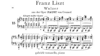 LisztGounod Faust Waltz  Gabriele Tomasello piano  with score [upl. by Ludwigg119]