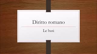 DIRITTO ROMANO lezione 5 I GIURISTI [upl. by Almap613]