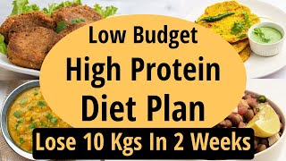 Low Budget High Protein Diet Plan To Lose Weight Fast In Hindi  Fat Loss  Lose 10 Kgs In 2 Weeks [upl. by Alekal]