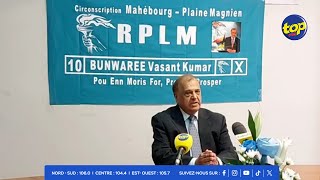 «  je n’ai aucunement l’intention de toucher le salaire de député » annonce Vasant Bunwaree [upl. by Asert]