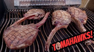 Tomahawk Steaks On A Gas Grill [upl. by Noda]